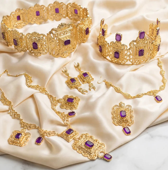 Bridal Accessories Gold/Purple