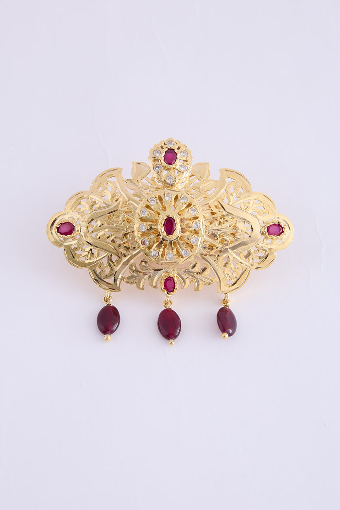 Broch Lim Gold/Bordeaux