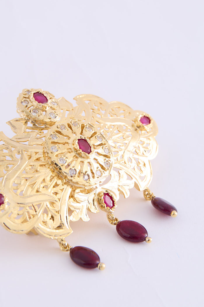 Broch Lim Gold/Bordeaux