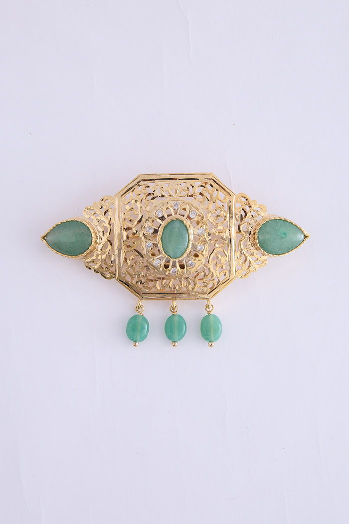 Broch Min Gold/Mintgreen