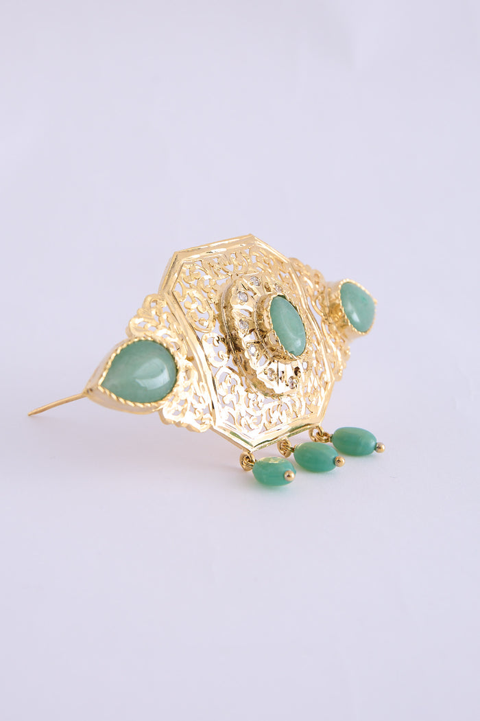 Broch Min Gold/Mintgreen