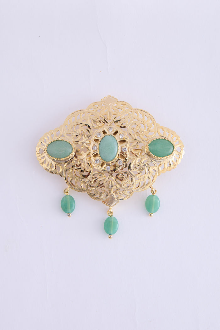 Broch Sim Gold/Mintgreen