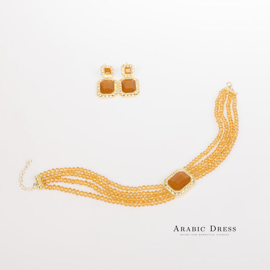 Brown Mi-So Necklace set