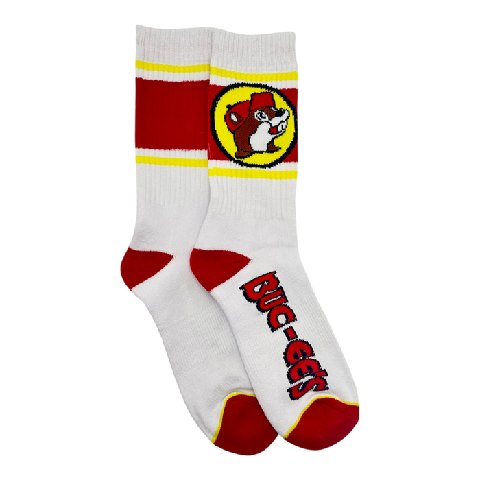 White crew socks - cotton blend material