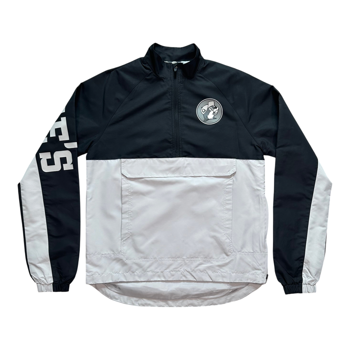 Black and white windbreaker - two-tone design