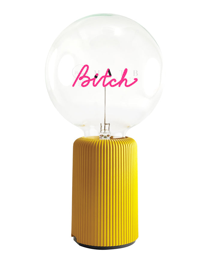 Bulb BITCH Red with Base Table Lamp PORTABLE Pop Nomad Emerald