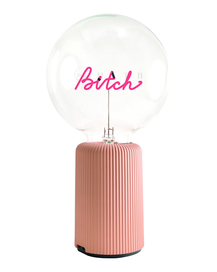 Bulb BITCH Red with Base Table Lamp PORTABLE Pop Nomad Emerald