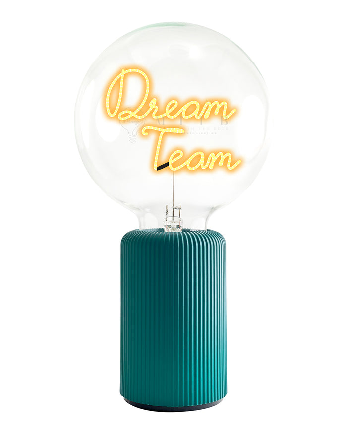 Bulb DREAM TEAM Amber with Base Table Lamp PORTABLE Pop Nomad Yellow