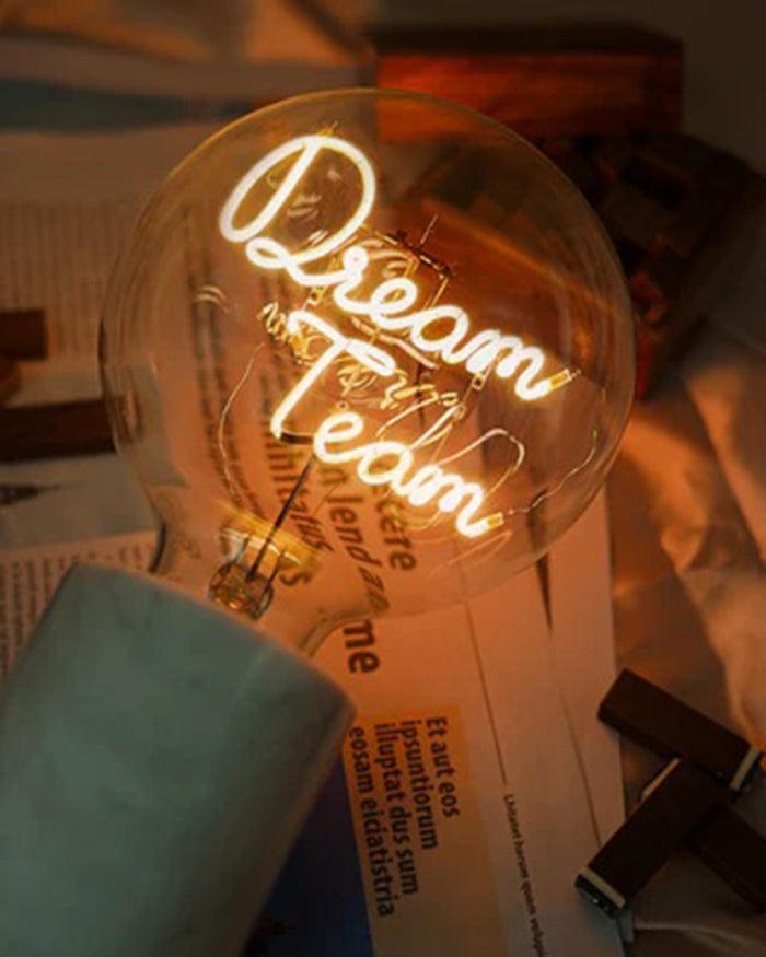 Bulb DREAM TEAM Amber with Base Table Lamp PORTABLE Pop Nomad Yellow
