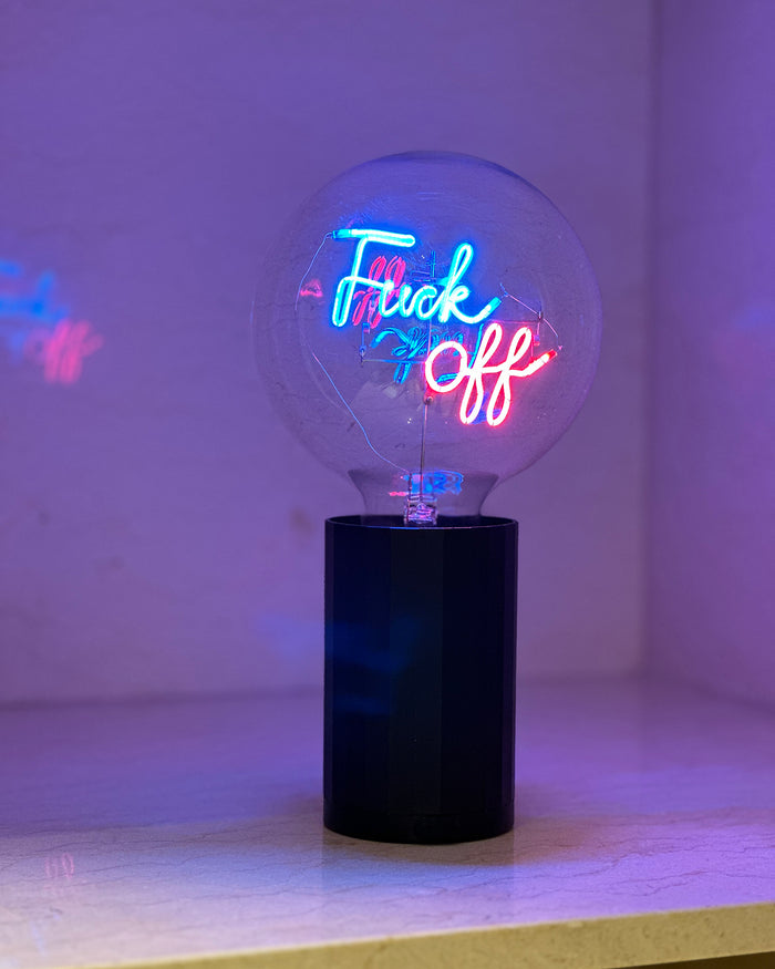 Bulb FUCK OFF Blue/ Red