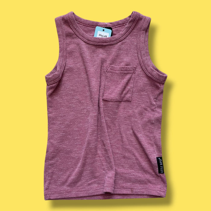 Burgandy Little Bipsy Tank Top, 2-3Y