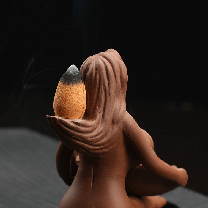 Burner: Back Flow Incense Burner (Bathing Beauty) Backflow