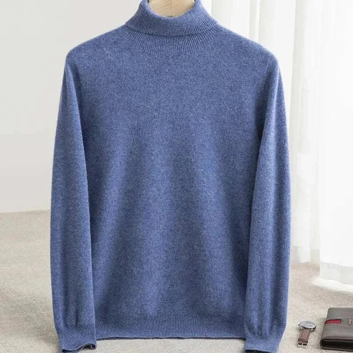 Business wool turtleneck sweater - AntoniosClothing - Gold camel