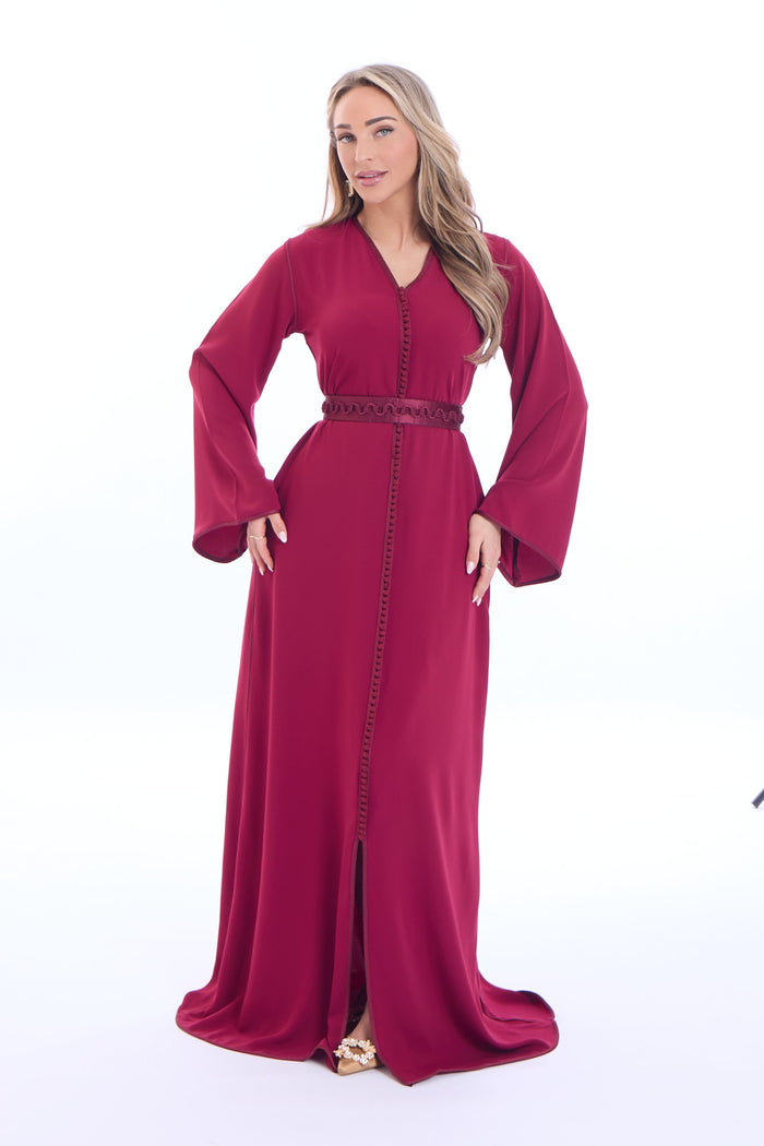 Caftan Aya Bordeaux