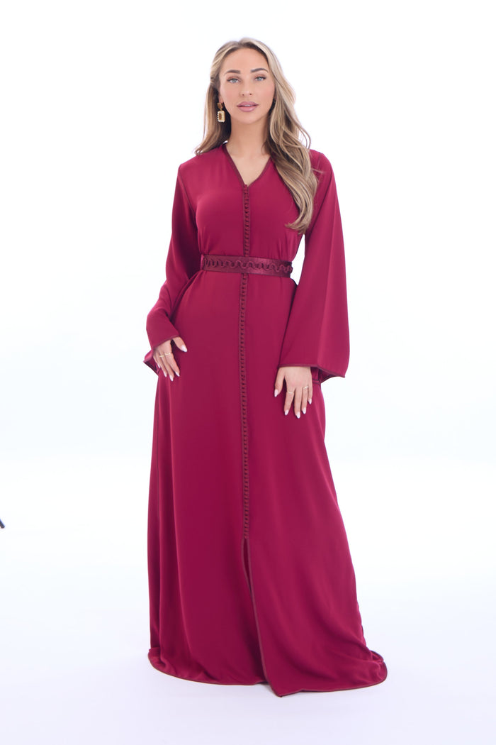Caftan Aya Bordeaux