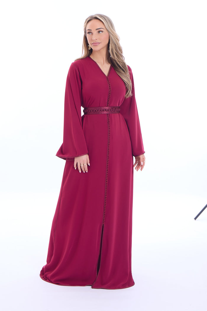 Caftan Aya Bordeaux