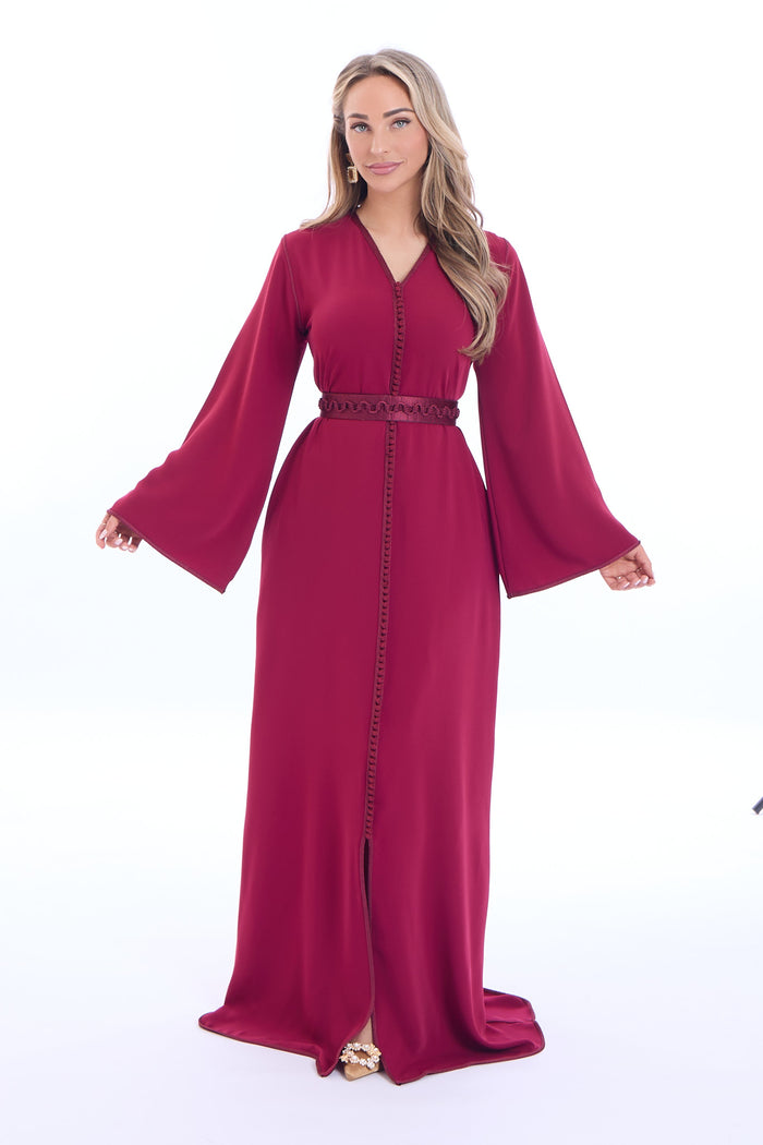 Caftan Aya Bordeaux