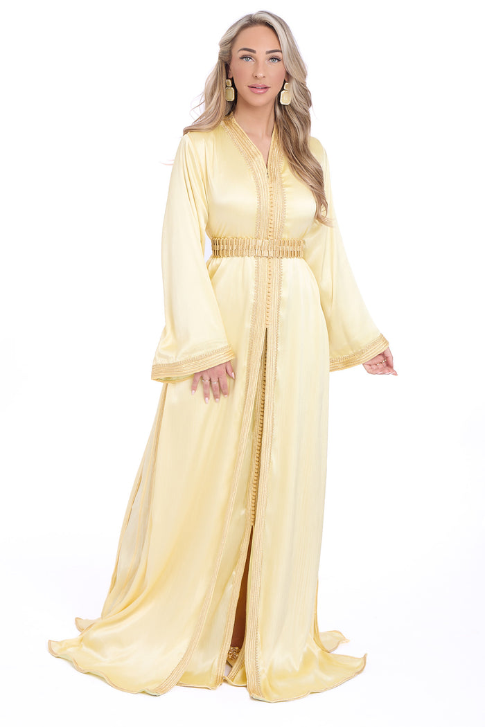 Caftan Chaimae Butter Yellow