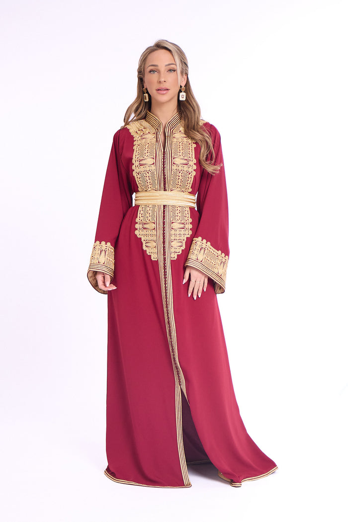 Caftan Haya Bordeaux