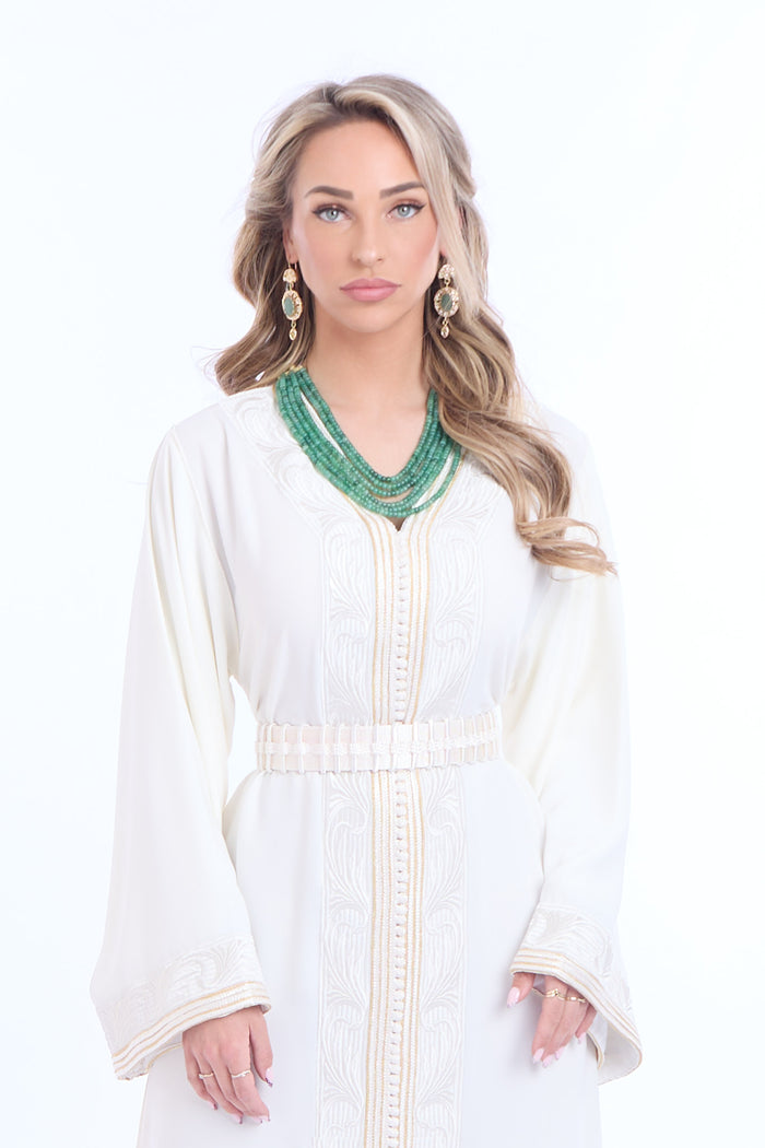 Caftan Maha Brokenwhite