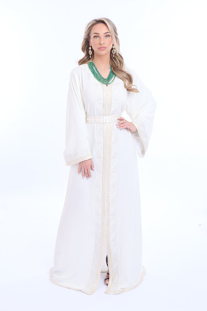 Caftan Maha Brokenwhite