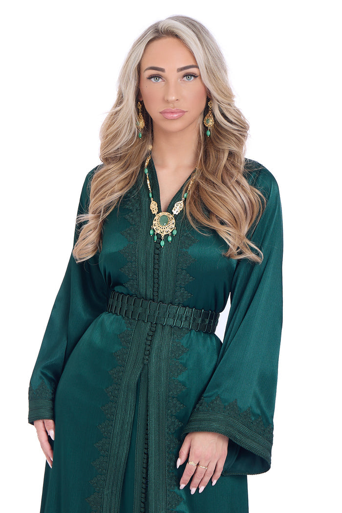 Caftan Mervat Darkgreen