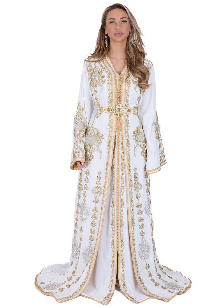 Caftan Nour White/SIlver