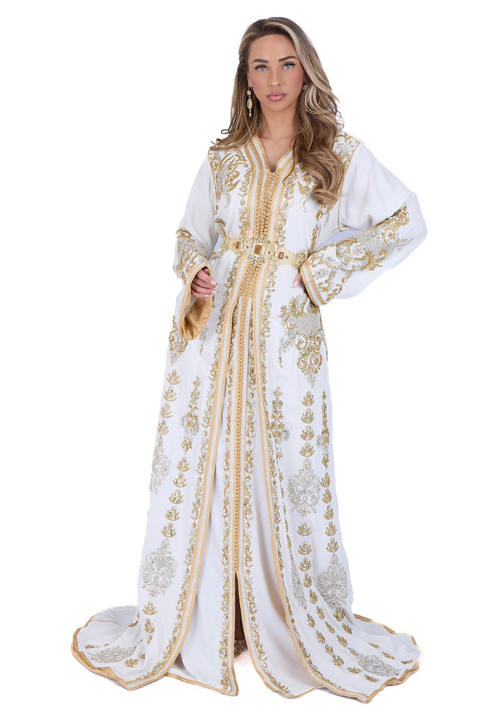 Caftan Nour White/SIlver