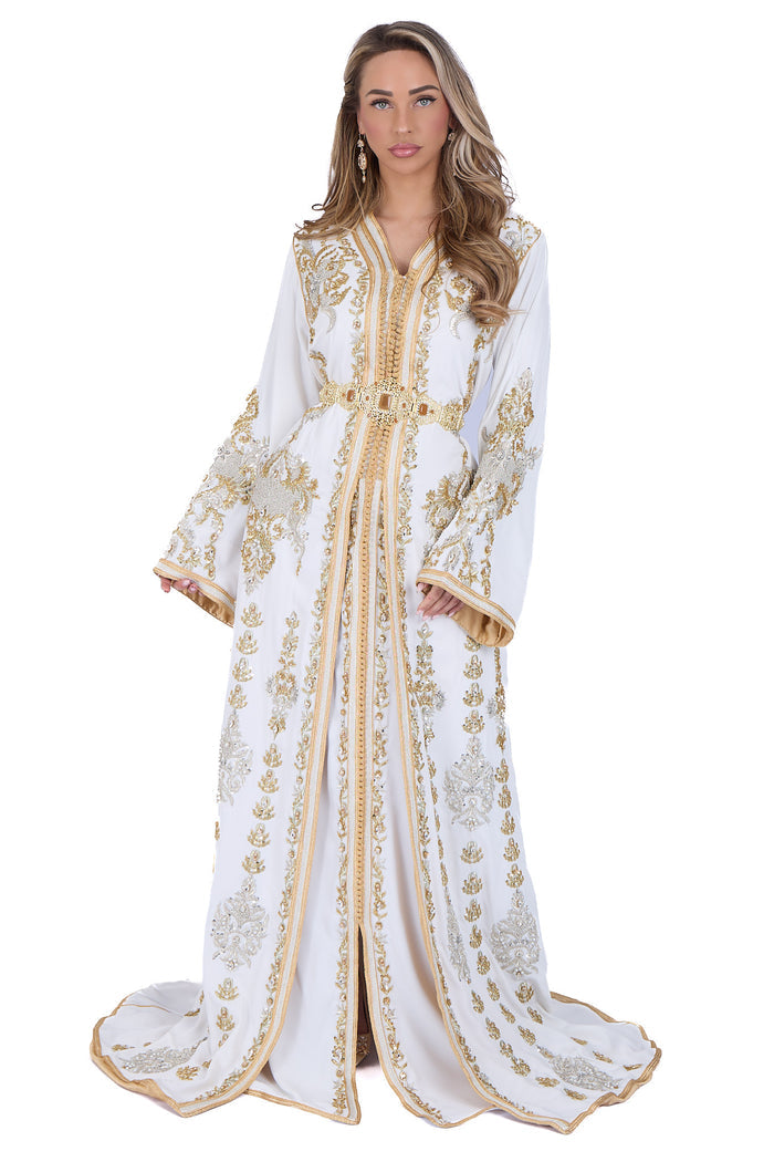 Caftan Nour White/SIlver