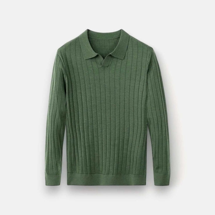 Casual wool autumn sweater - AntoniosClothing - Brown