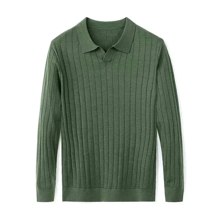Casual wool autumn sweater - AntoniosClothing - Brown