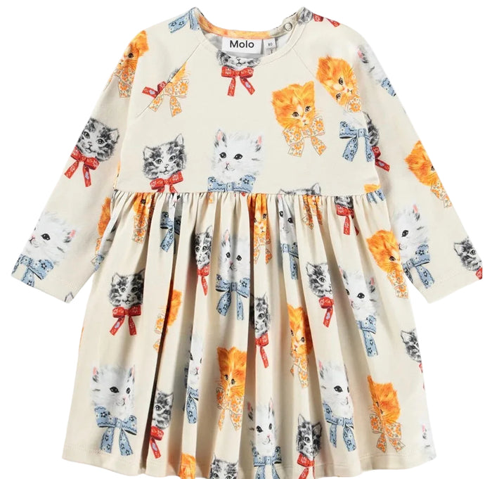 Charmaine Dress - Retro Kittens