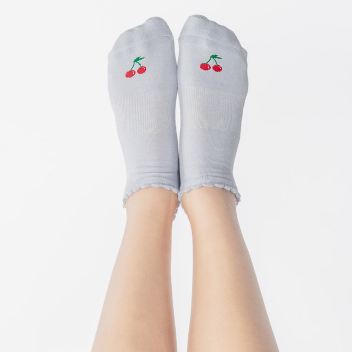 Cherry Full Foot Grip Sock