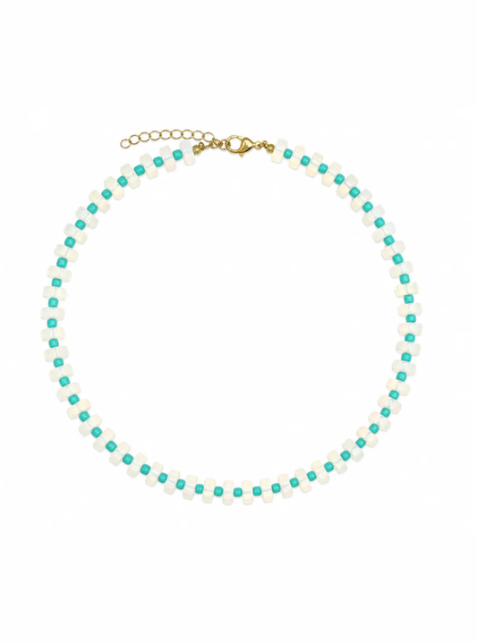 Chunky Candy Chip Opal & Turquoise Necklace