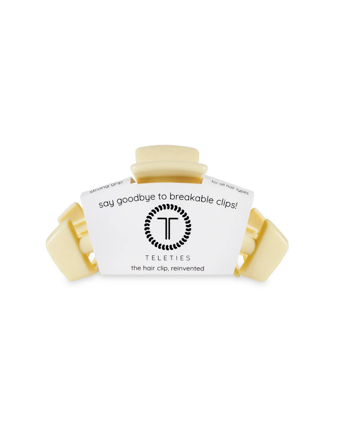 Classic Hair Clip - Butter Yellow -Small - Tres Chic Boutique