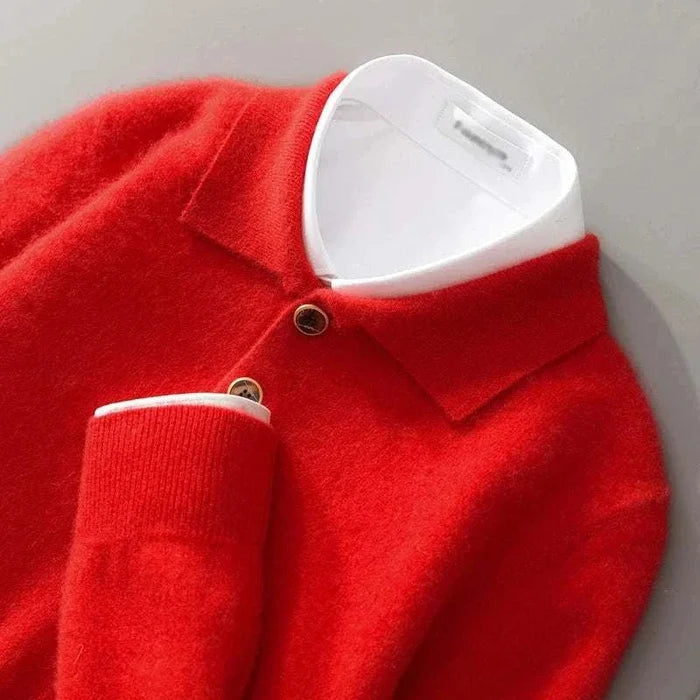 Cold season pure wool sweater - AntoniosClothing - Sky blue