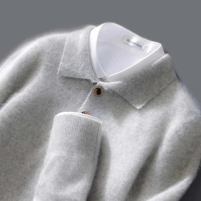 Cold season pure wool sweater - AntoniosClothing - Sky blue