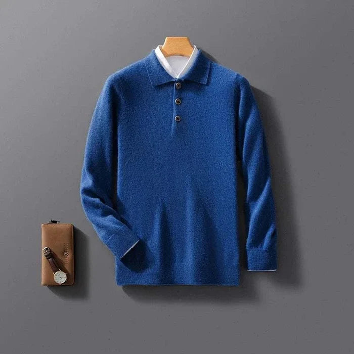Cold season pure wool sweater - AntoniosClothing - Blue