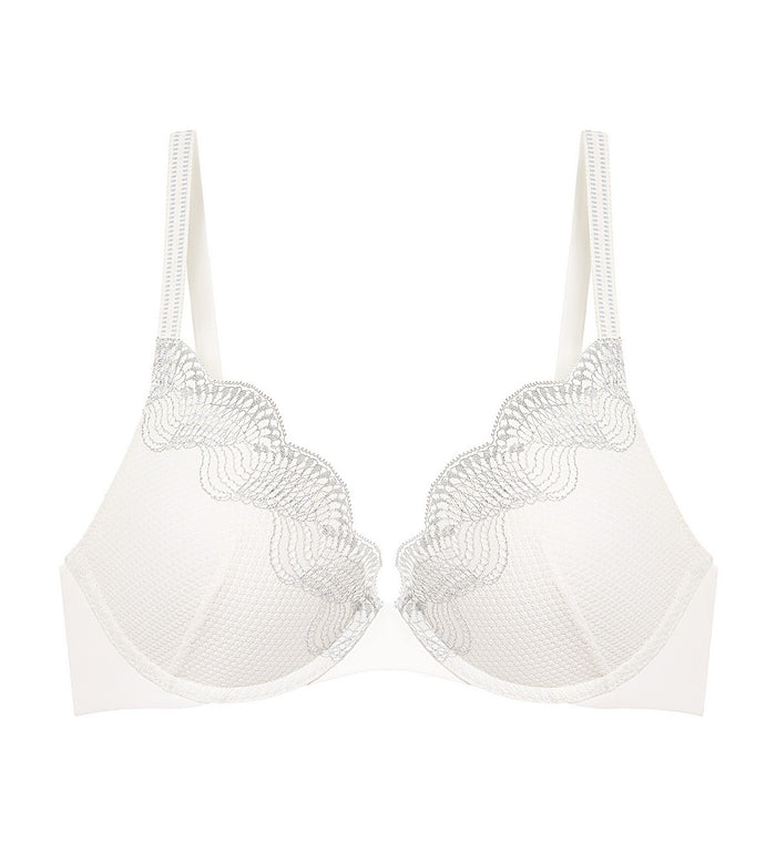 Comfort Glam Wired Push Up Bra - SILK WHITE