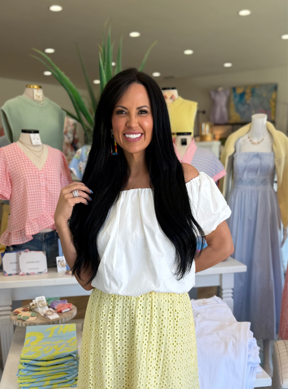 Cotton Balloon Blouse Top- Off White