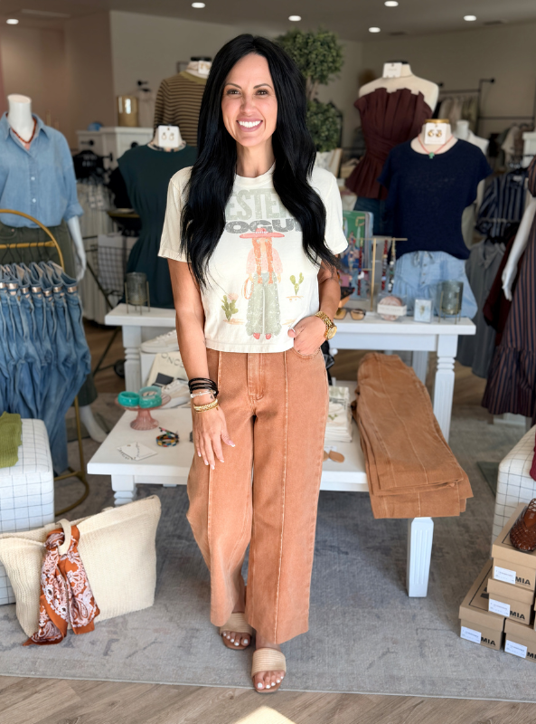 Cowgirl Khaki Tee
