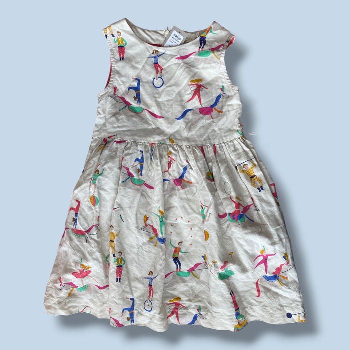 cream Mini Boden circus dress, 5/6y
