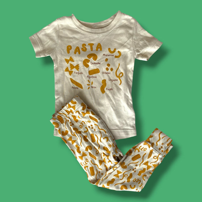 Cream Old Navy macaroni pjs, 2y