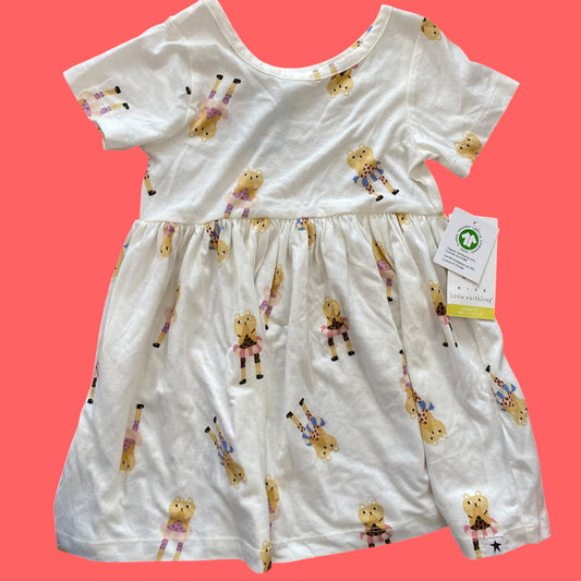 cream Rise Little Earthling nwt swim animals dress, 18-24m