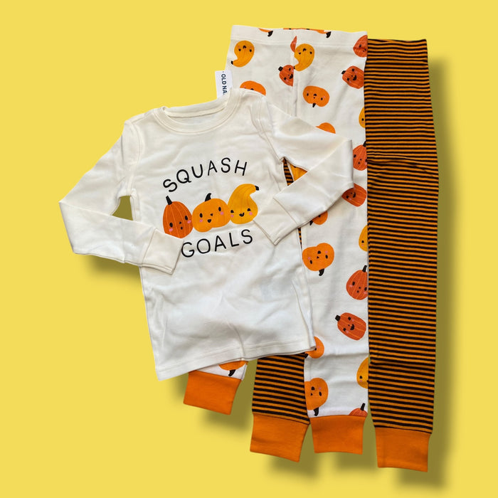 cream/orange Old Navy NWT halloween set, 5Y