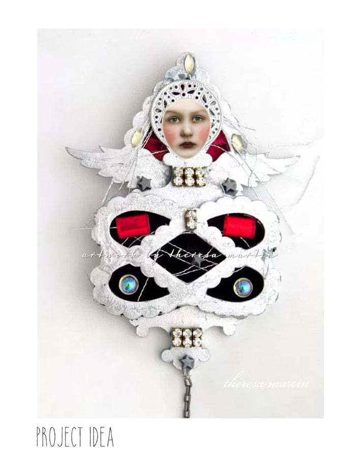 Crossed Hearts Angel - paperwhimsy