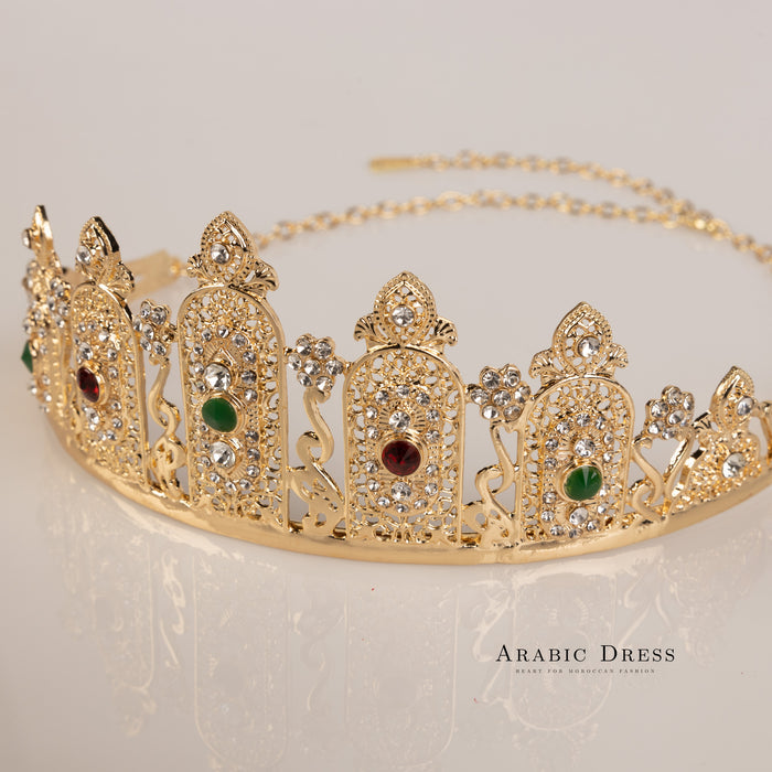 Crown mus green/red  gold
