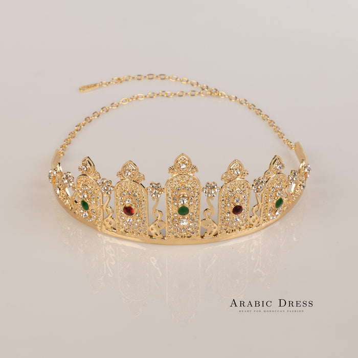 Crown mus green/red  gold
