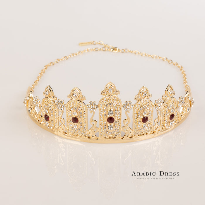 Crown mus red gold