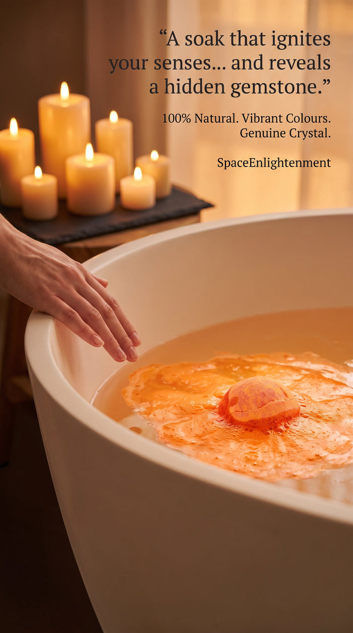 Crystal Bath Bomb Flame & Fire Hidden Gemstone